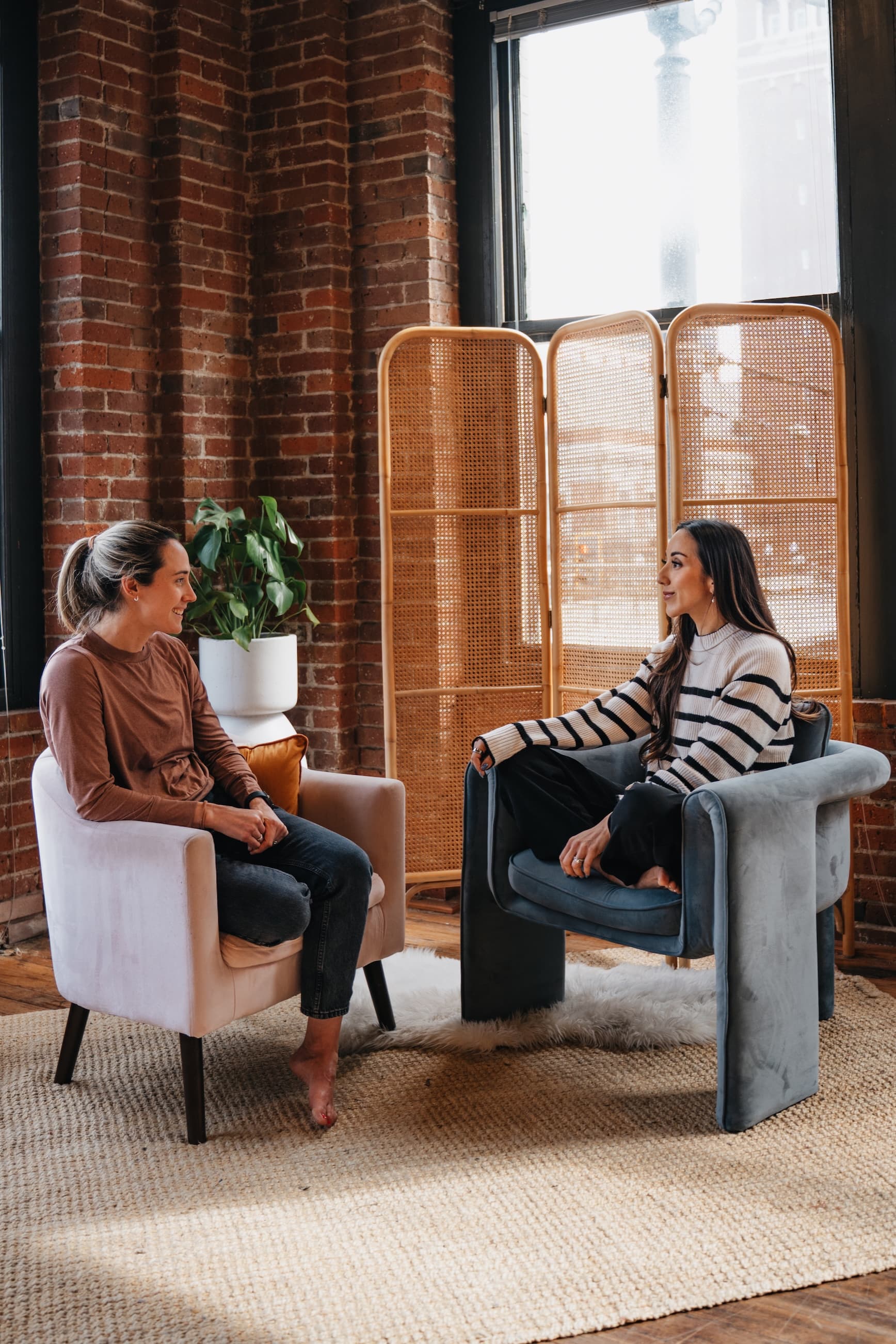 Natasha in a calming therapy setting